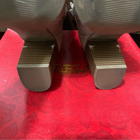 Carlos by Carlos Santana brown buckle Pipping Rose boots SIZE 7M - Picture 9 of 9